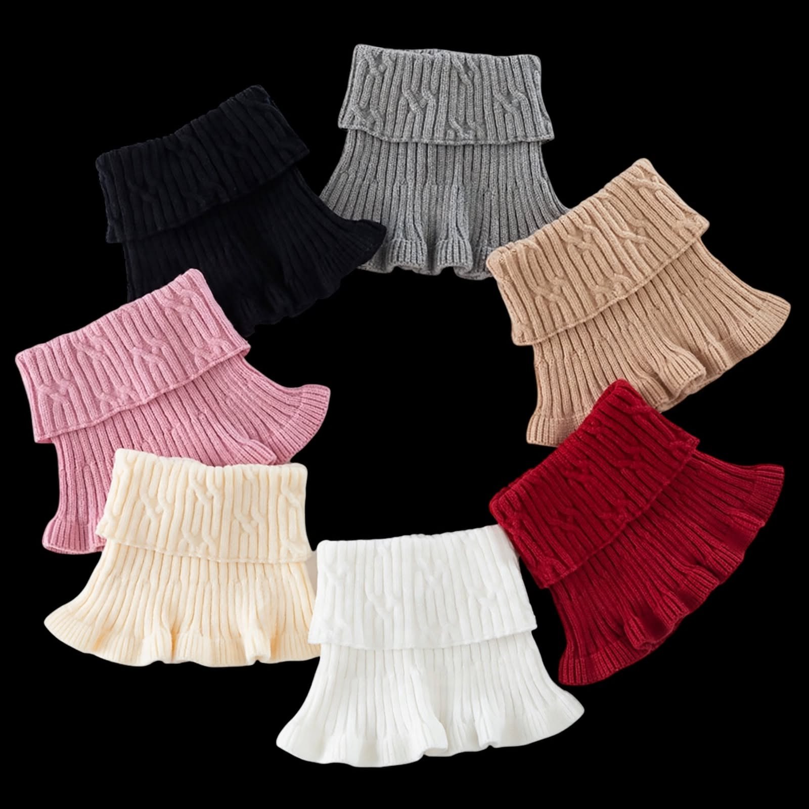 Knit Ruffle Collar