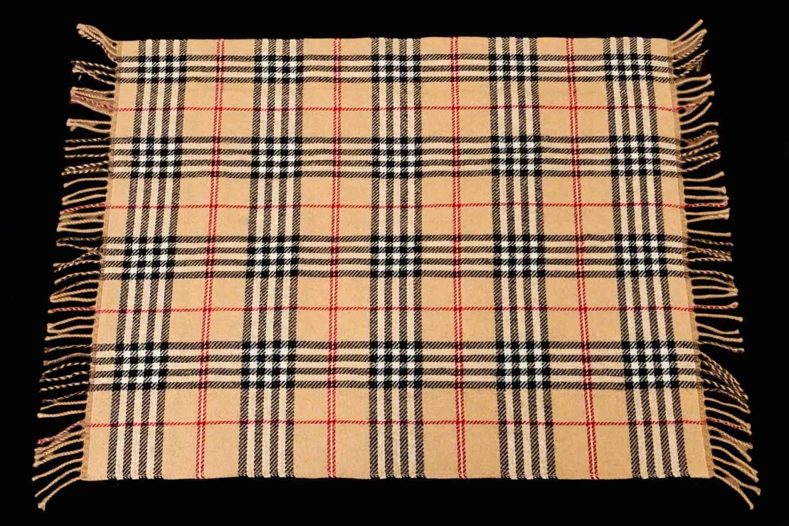 Beige Check Scarf