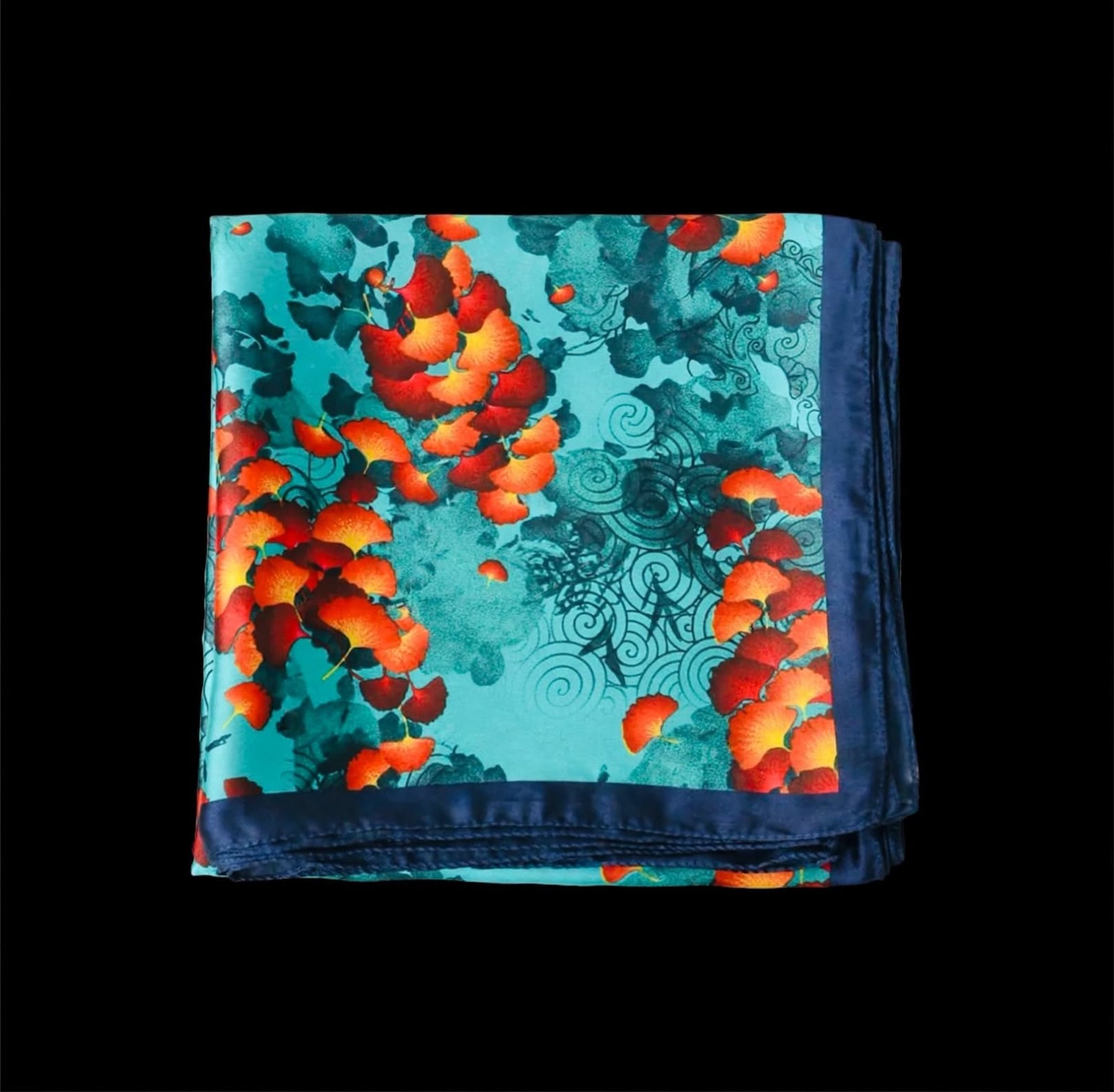 Teal Floral Shawl
