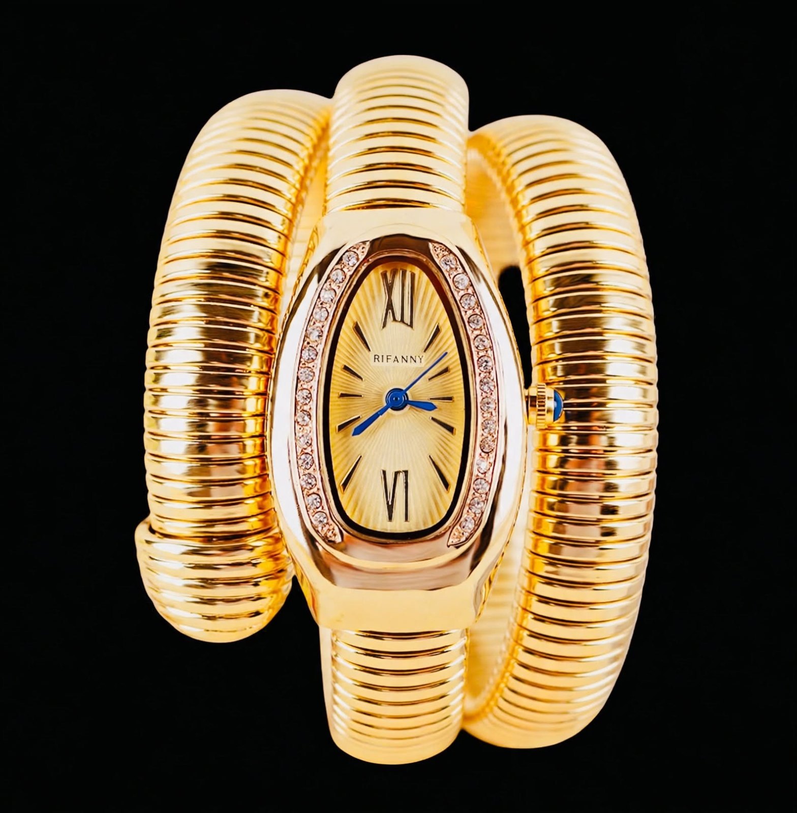Gold Snake Coil Watch
